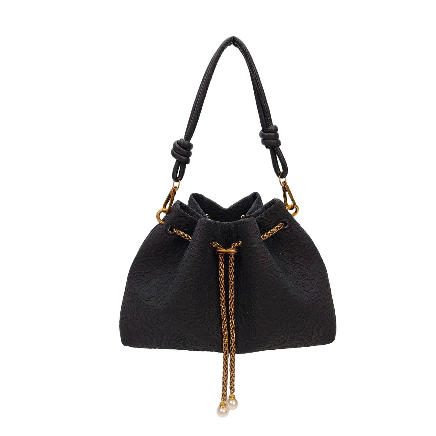 Street Fashion Chain Chinese Simple Drawstring Bucket Bags
