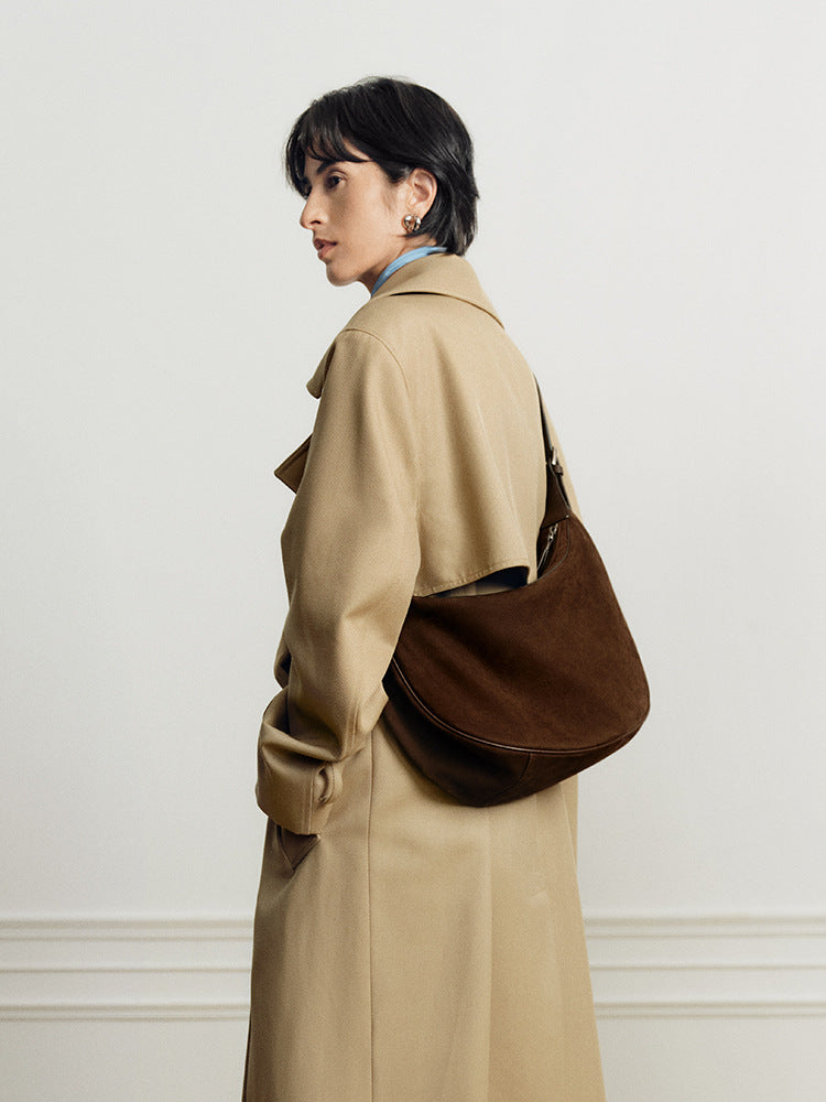 Vegetable Tanned Matte Leather Selenodont One Genuine Women's Shoulder Bag