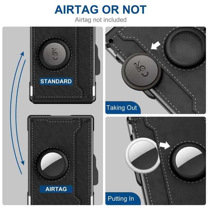 Bifold Carbon Fiber Flip Fashion Large Capacity Card Holder