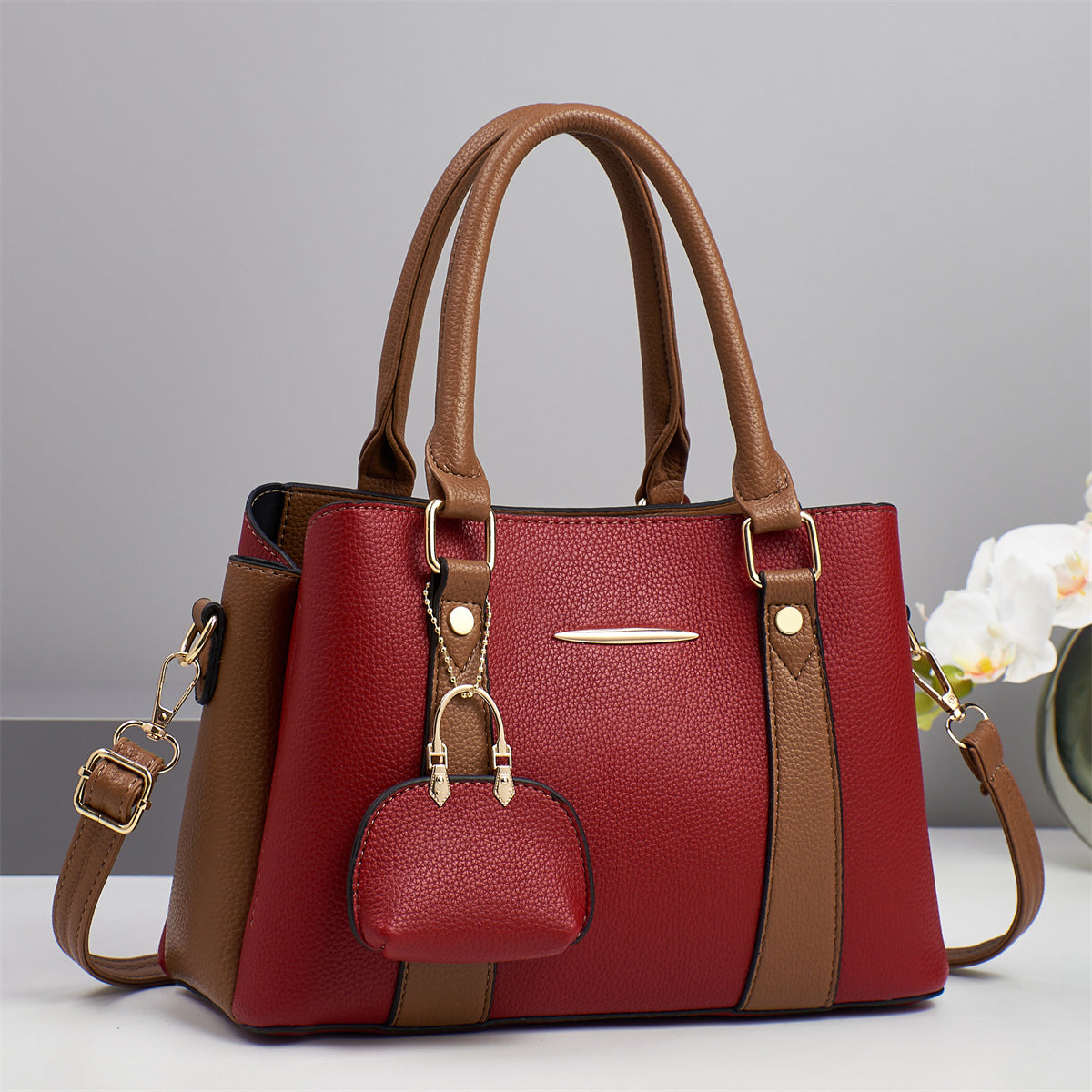 Women's Contrast Color Fashion Large Capacity Entry Women's Shoulder Bag