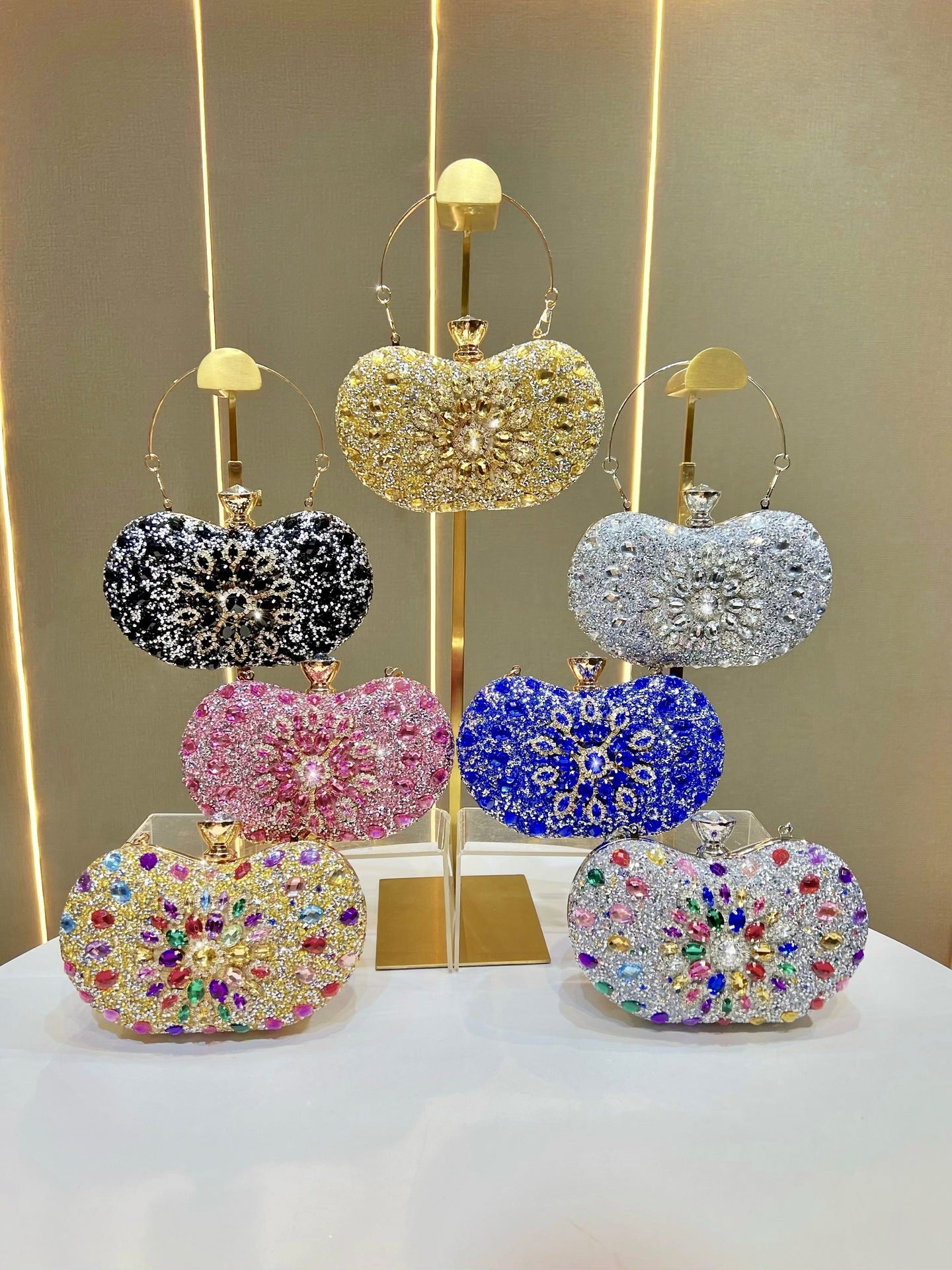 Women's Diamond Affordable Luxury Fashion The Party Hand Dinner Bag