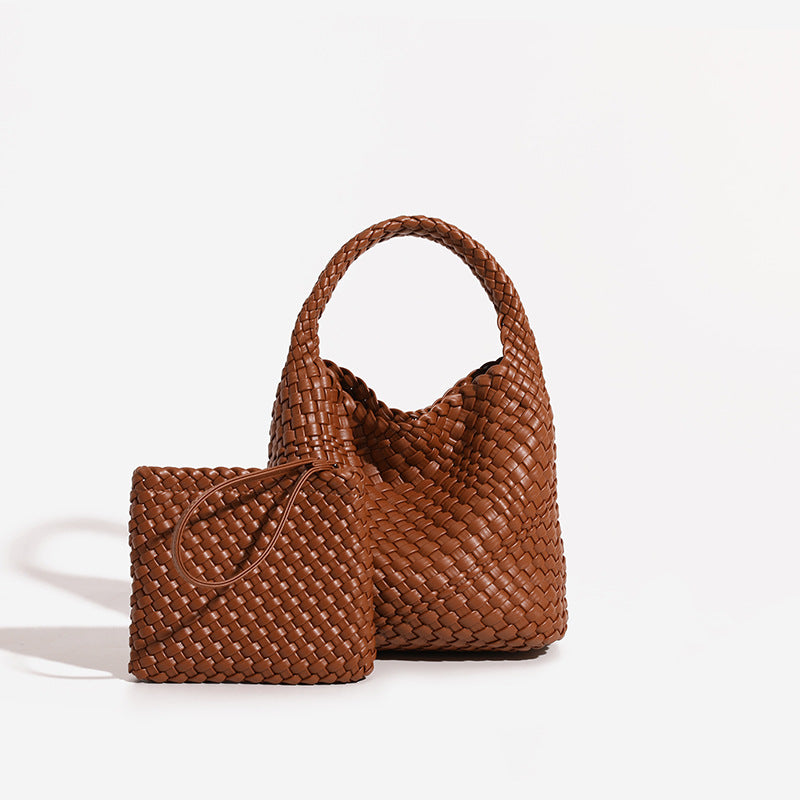 Women's Design High-grade Hand-woven Light Luxury Commuter Mother Bags