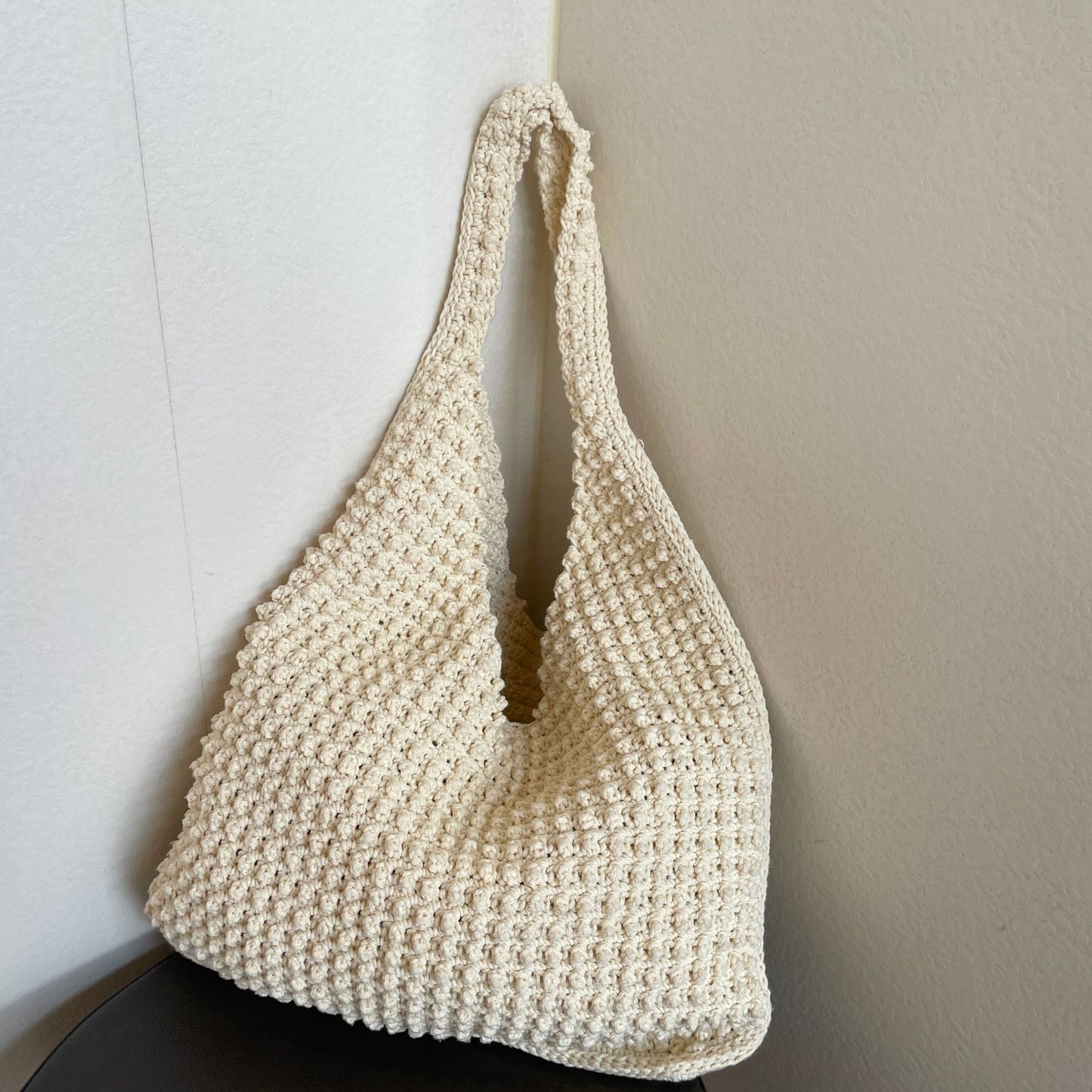 Underarm Large Capacity Solid Color Cotton Women's Shoulder Bag