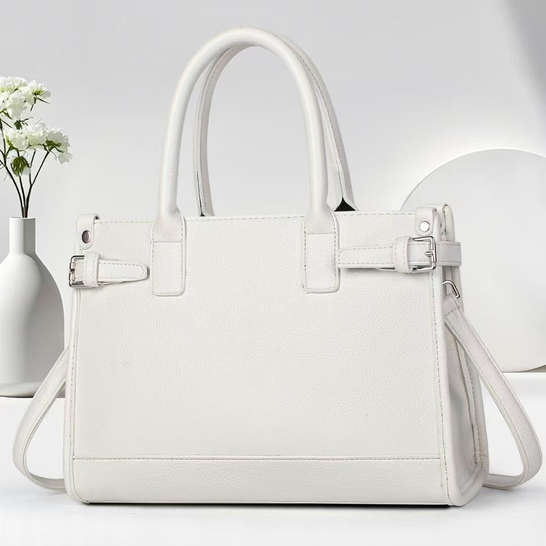 One Mom Solid Color Retro Trendy Large Women's Handbag