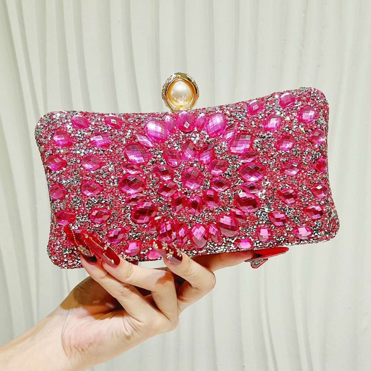 Women's High-grade Diamond Fashion Banquet All Match Dinner Bag