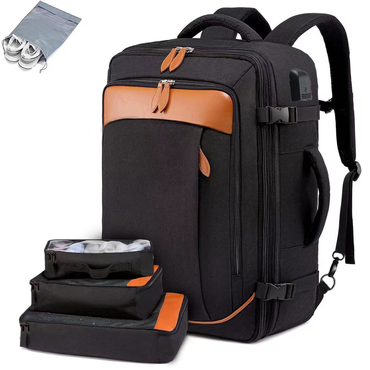 Men's Waterproof Computer Large Capacity Gray Business Leisure Backpack