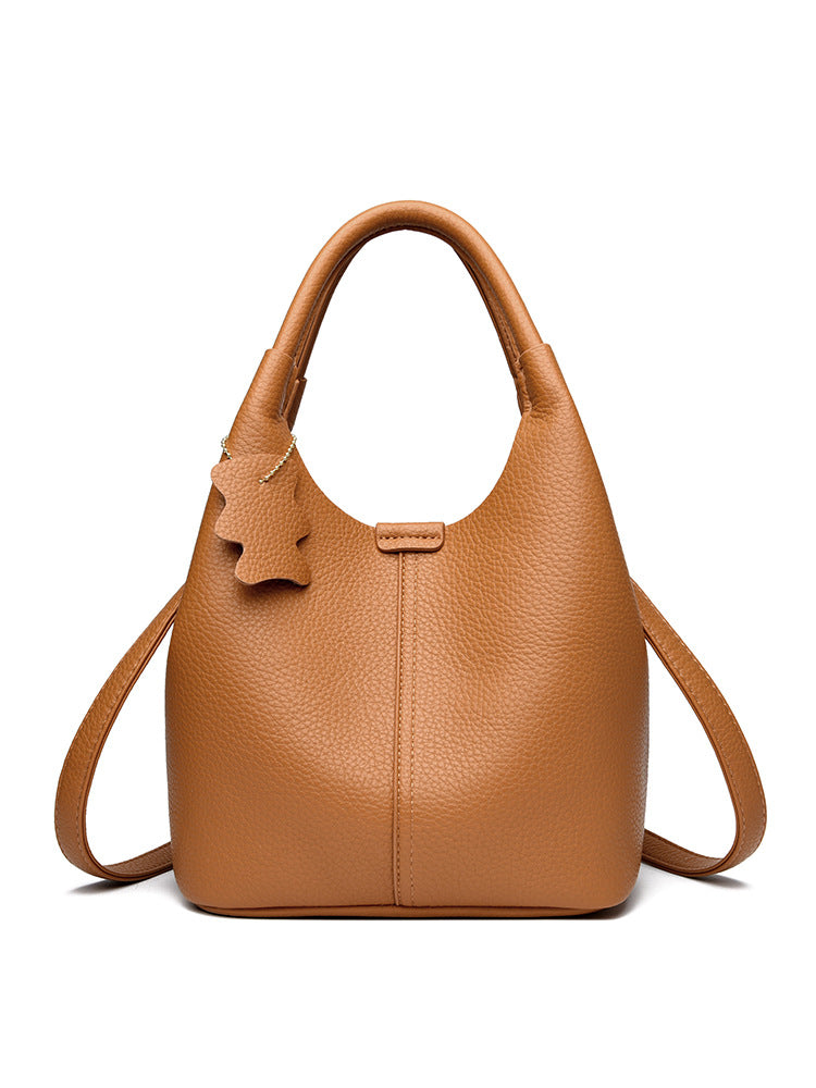 Women's Fashionable Color Blocking Vegetable Basket Generous Lock
