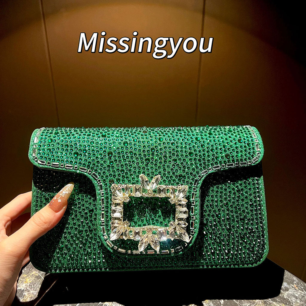 Fashion Exquisite Full Diamond Advanced Rhinestone Dress Dinner Bag