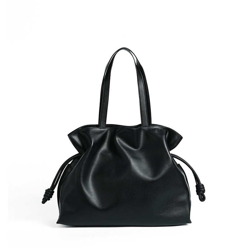 Women's High-grade Genuine Leather Portable Cowhide Design Tote Bags