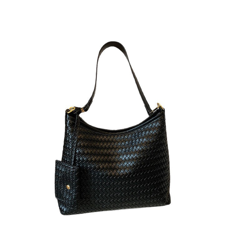Fashion Simple Knitted Large Capacity Retro Underarm Women's Shoulder Bag