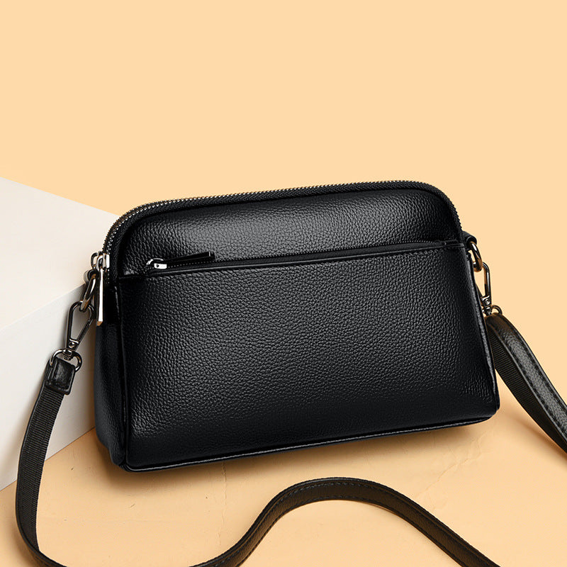 Women's Fashion Advanced Soft Leather Pouch Small Square Bag