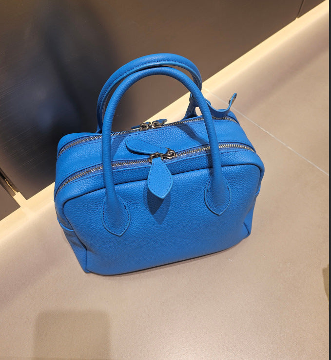 Women's Simple First Layer Cowhide Wide Strap Women's Leather Bag