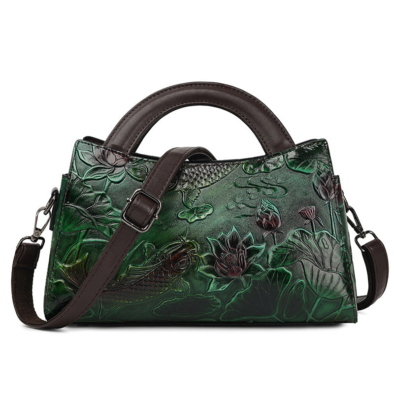 Fashion Alligator Print Temperament Mom Commute National Women's Messenger Bag