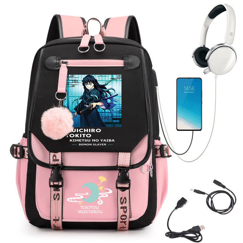 No Hours Transparent High University Style Large College Student Schoolbag