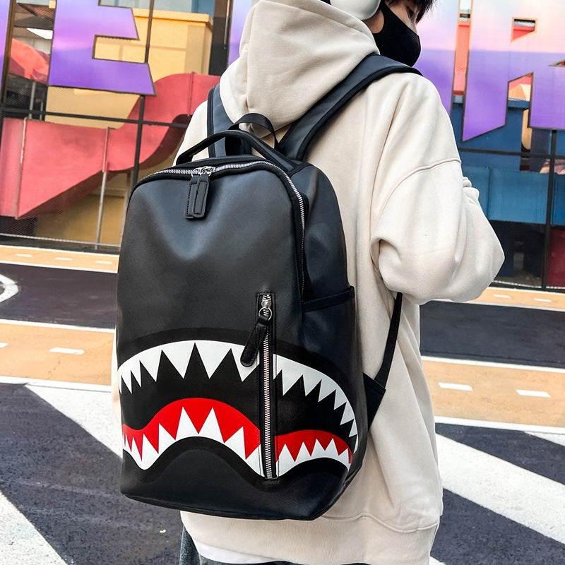 Iti Printing Trendy Shark Mouth Fashion Leisure Backpack