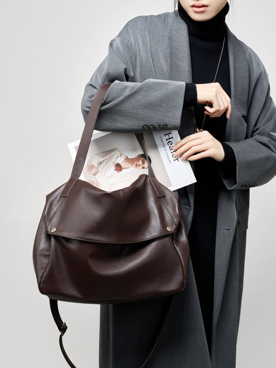 Women's Winter Large Capacity One Genuine Leather Women's Messenger Bag