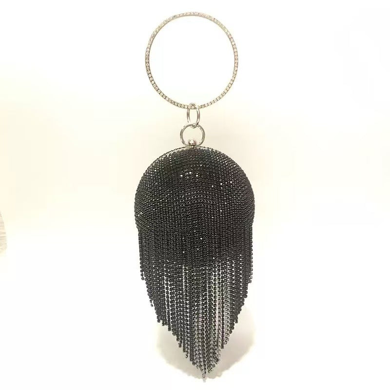 Diamond Banquet Clutch All Match Dress Fashion Creative Spherical Handbags