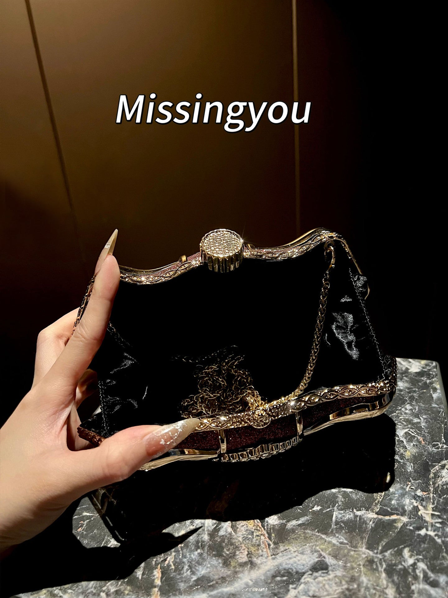 Women's High-grade Party With Diamonds Light Luxury Bags
