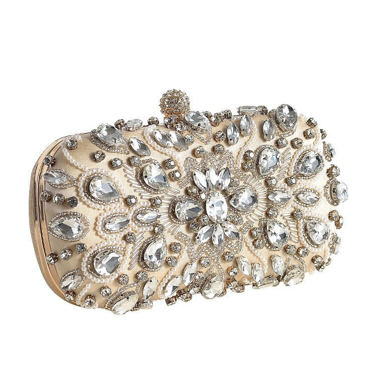 Fashion Simple Handmade Beaded Pearl Embroidery Evening Bags