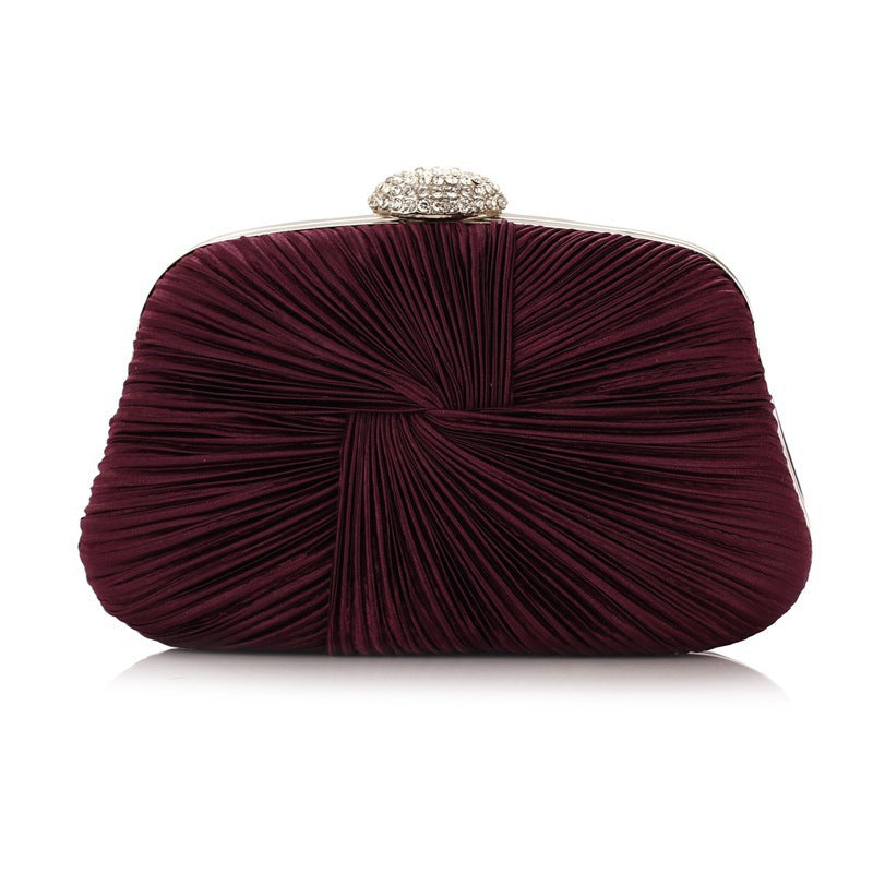 Women's Trendy Hand-held Pleated Woven Banquet Clutch Dinner Bag