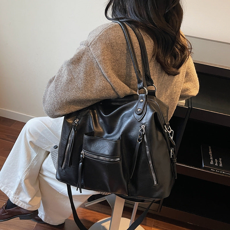 Women's Retro Commuter Portable Winter Fashion Textured Bags
