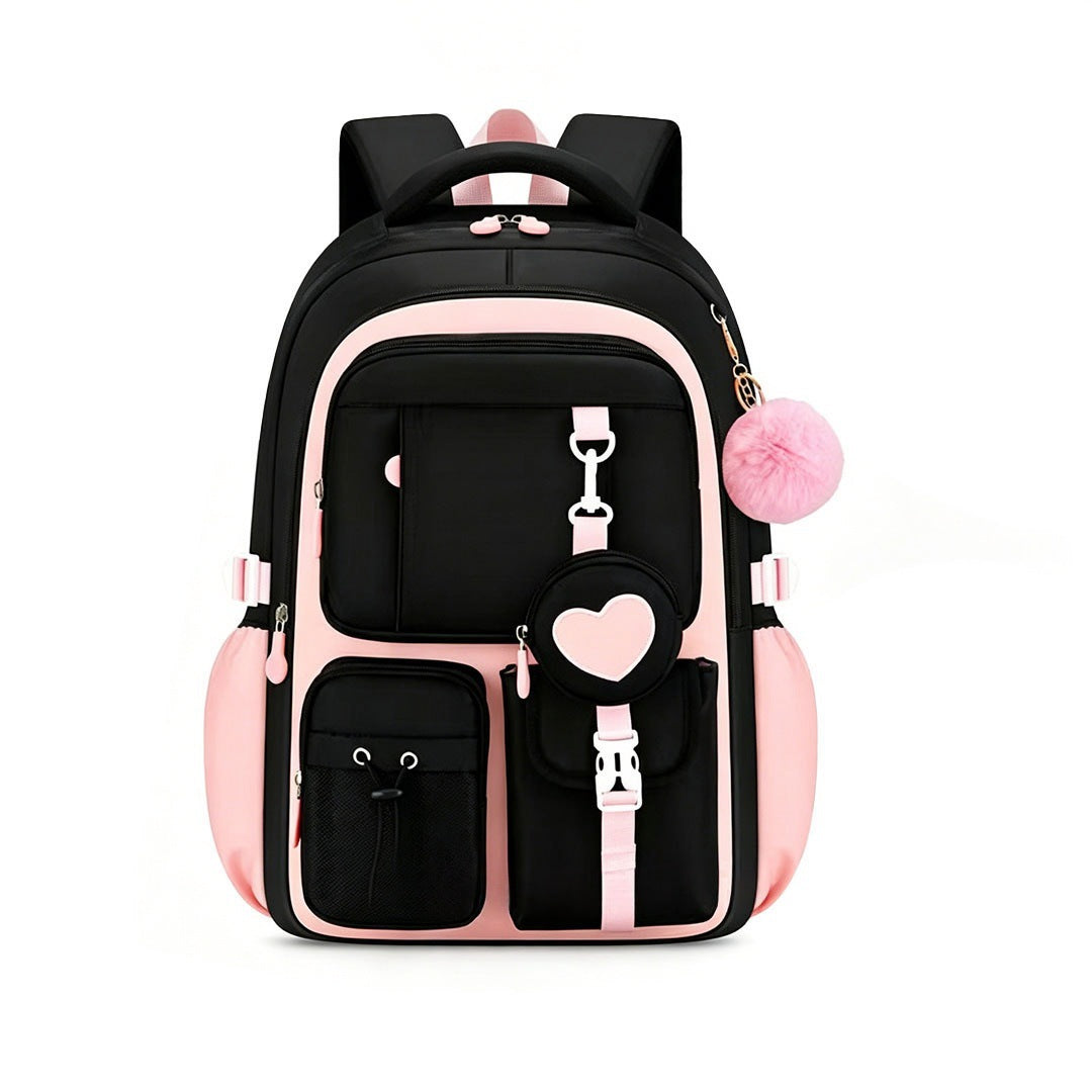Three-piece Large Capacity Burden Alleviation Leisure Primary School Bag