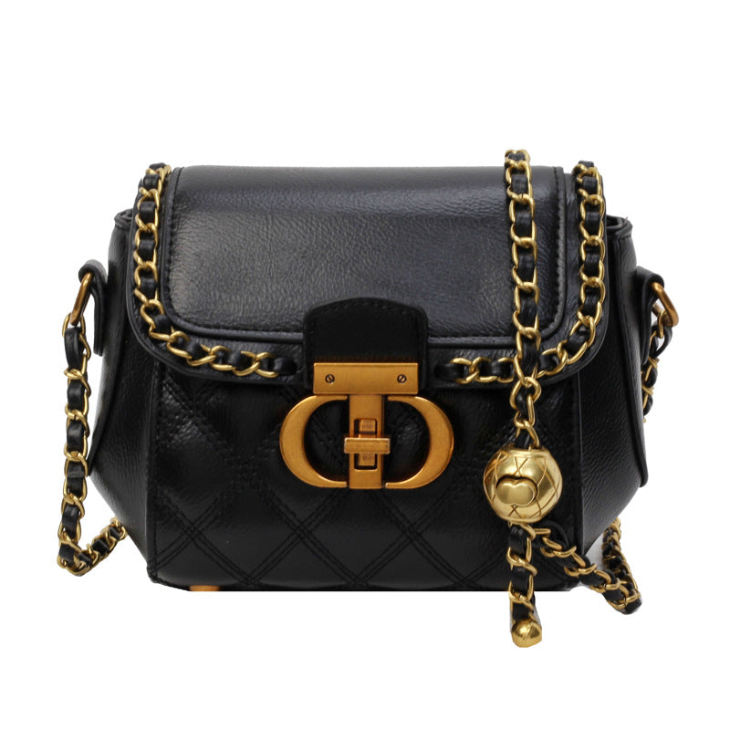 Versatile Women's Design Retro Rhombus Chain Bags