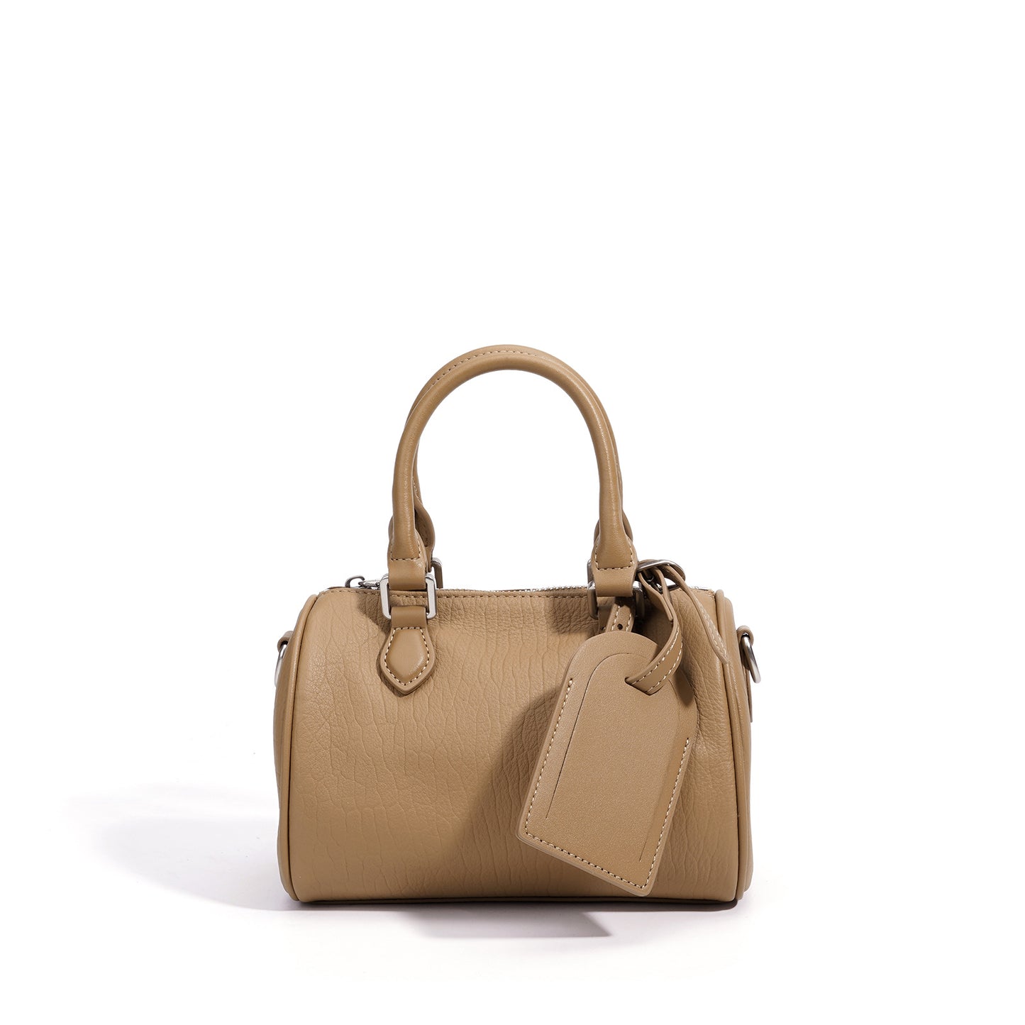 Women's Advanced Simple Texture Genuine Leather Portable Pillow Boston Niche Bags