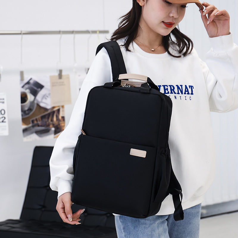 Large Capacity Computer Simple Solid Color Business Backpack