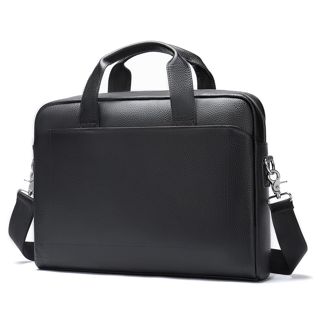 Men's Business Leather High-grade First Layer Cowhide Portable Commuter Men's Briefcase