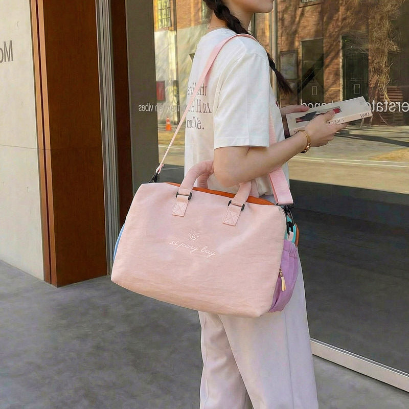 Women's Lightweight Personality Iti Contrast Color Large Capacity Women's Shoulder Bag