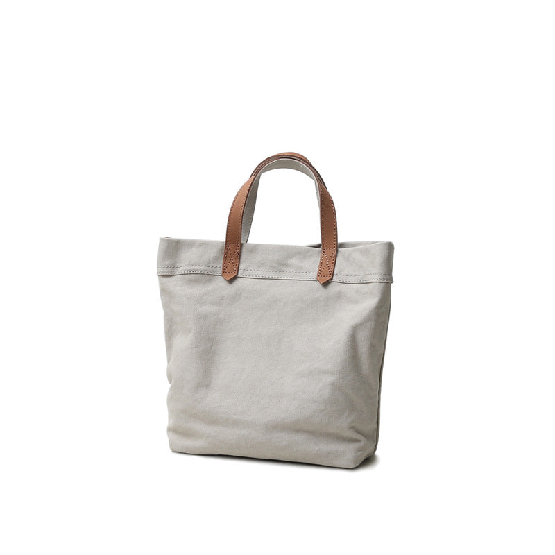 Canvas With Cowhide Portable Mori Daily Bags