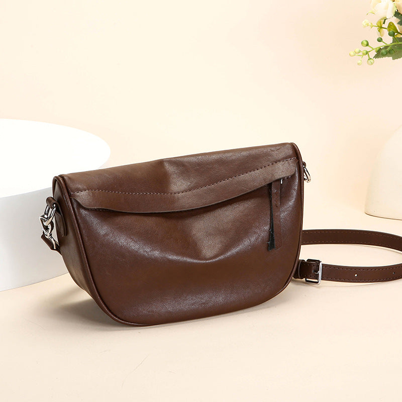 Women's Leather Cowhide Selenodont Genuine Dumpling Versatile Simple Bags