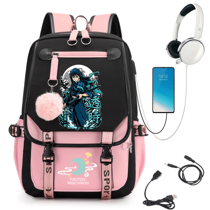 No Hours Transparent High University Style Large College Student Schoolbag