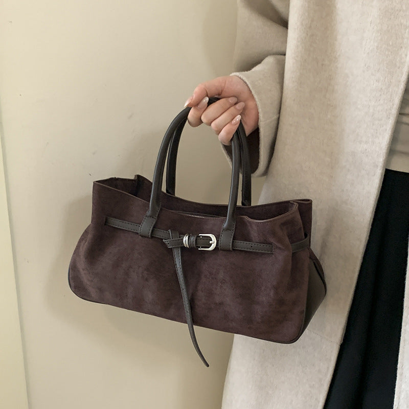 Retro Fashion High-grade Frosted Portable Underarm Women's Messenger Bag