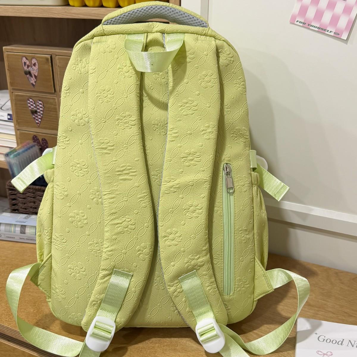 Gentle Candy Color Texture Junior Lightweight Commuter Leisure Backpack