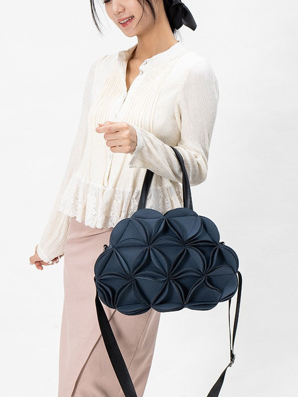 Women's Design Flower Shape Stitching Floral Three-dimensional Women's Shoulder Bag