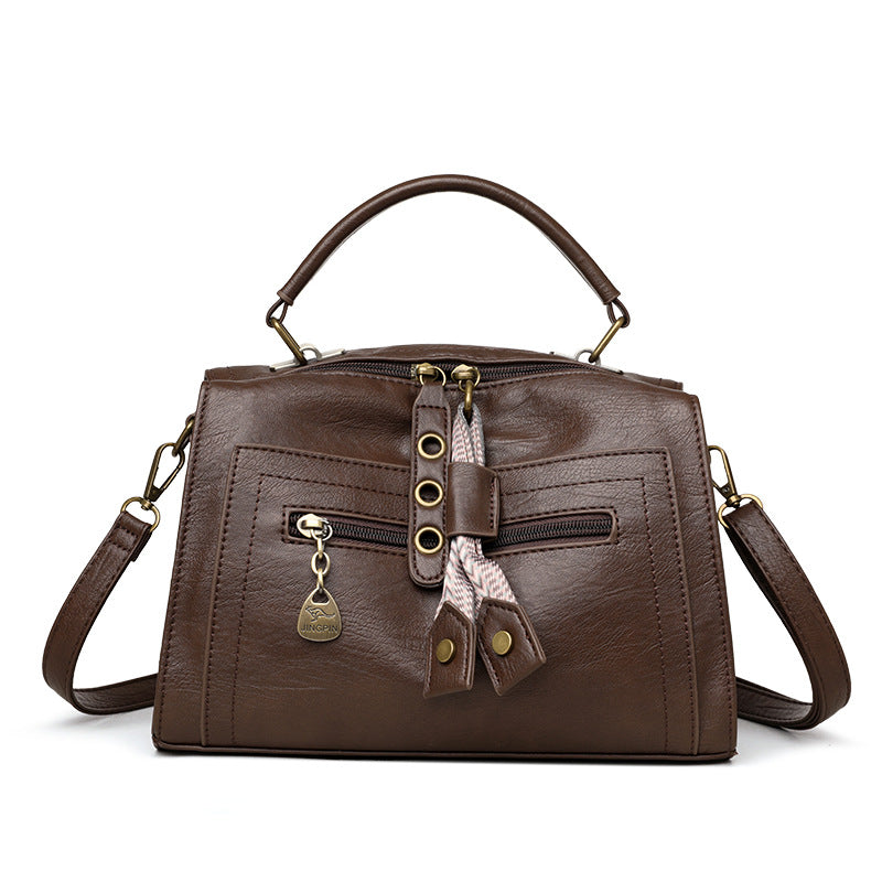 Women's Winter Fashion Soft Leather Pillow Women's Messenger Bag