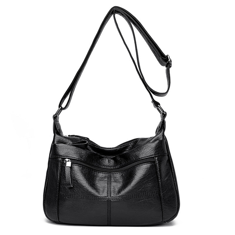 Women's Large Capacity Mom Retro Soft Women's Shoulder Bag