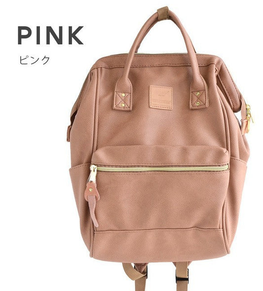 Women's Leather Simple Female College Fashion Large Backpacks