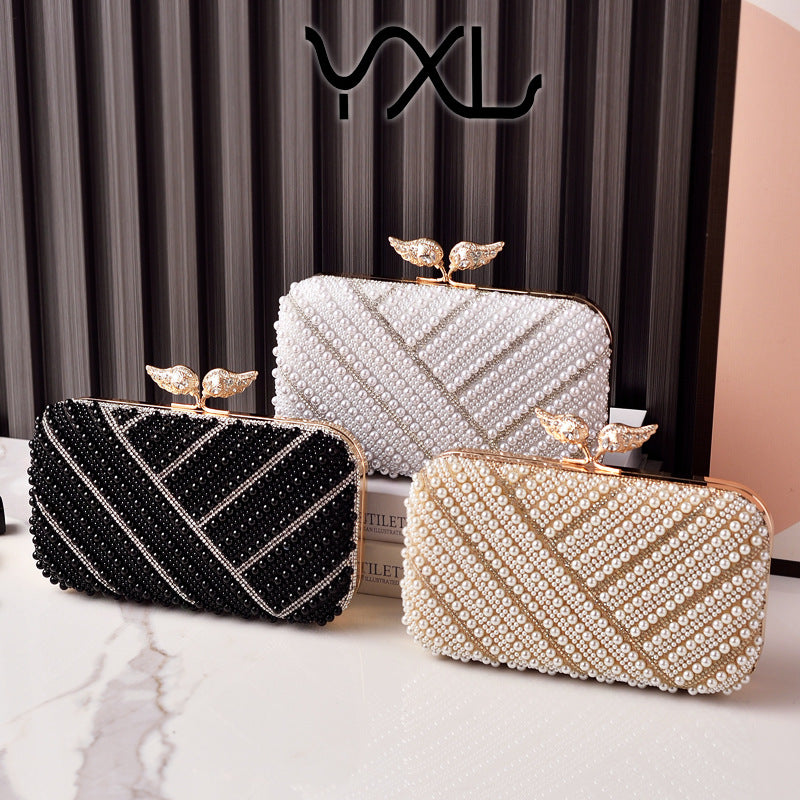 Women's Fashion Pearl Party Formal Dress Banquet Dinner Bag