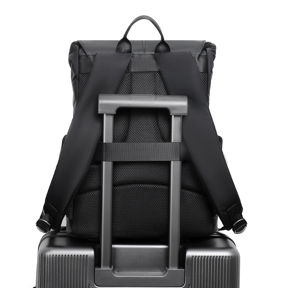 Men's Large Capacity Business Good-looking Flip Design Leisure Backpack