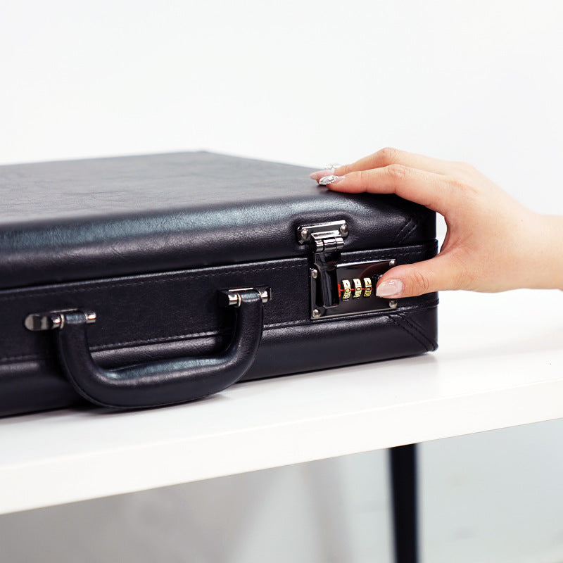 Men's Office Business Password Computer Retro Leather Advanced Lock