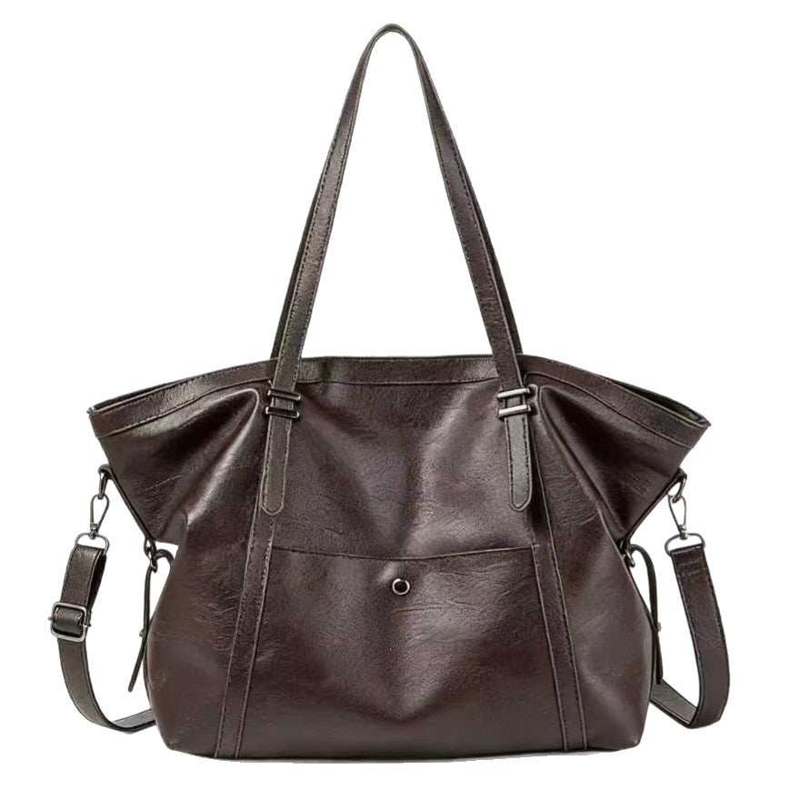 Women's Retro Large Capacity Soft Leather Underarm Bags