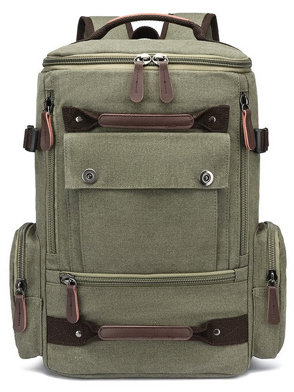 Classy Popular Men's Canvas Rivet Trendy Leisure Backpack
