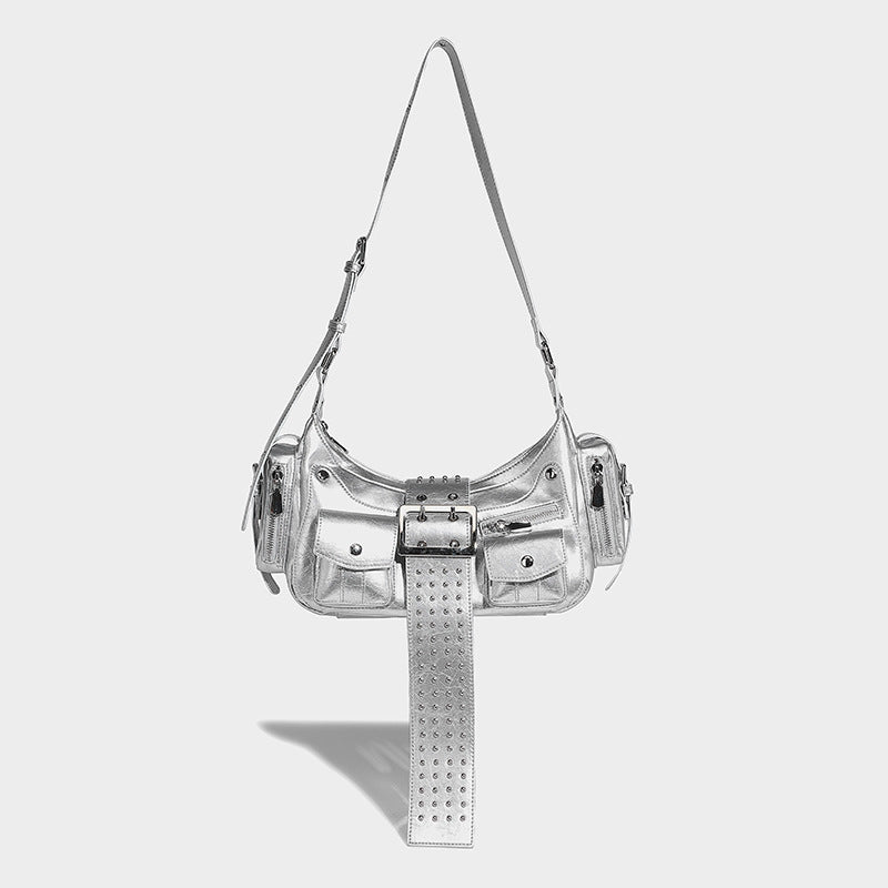 Trendy Underarm Motorcycle Niche Punk Hot Women's Shoulder Bag