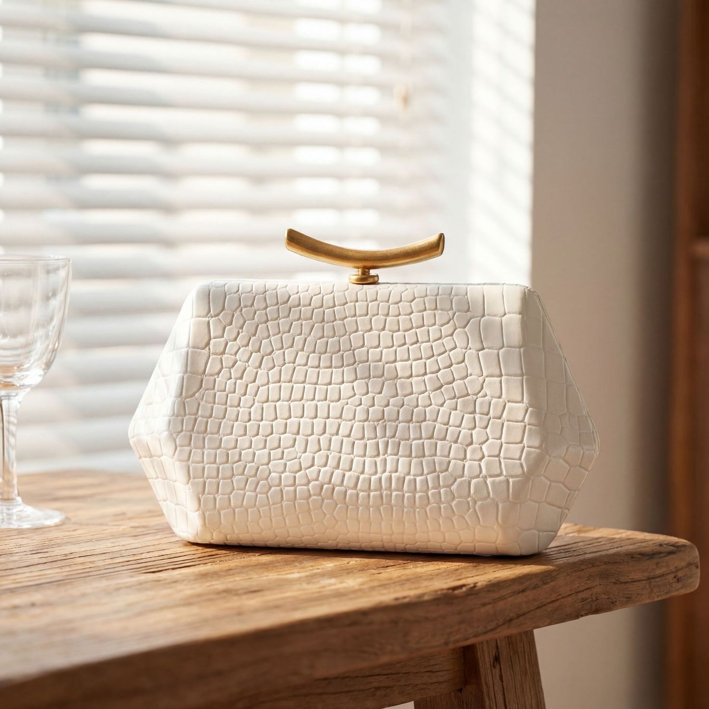 Women's Crocodile Pattern Clutch Fashion Wedding Shoulder Bags