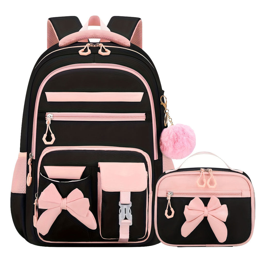 Cute Butterfly Three-piece Set Large Capacity Spine Protection Backpacks