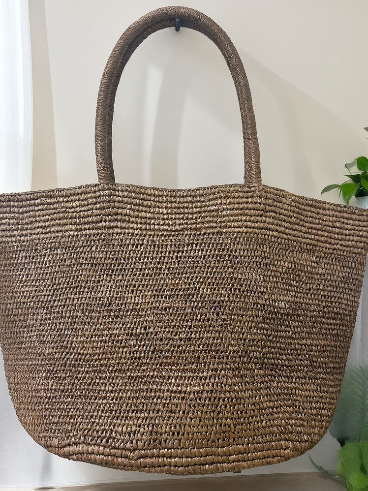 Women's Crocheting Raffia Woven Summer Large Capacity Totes French Shoulder Bags