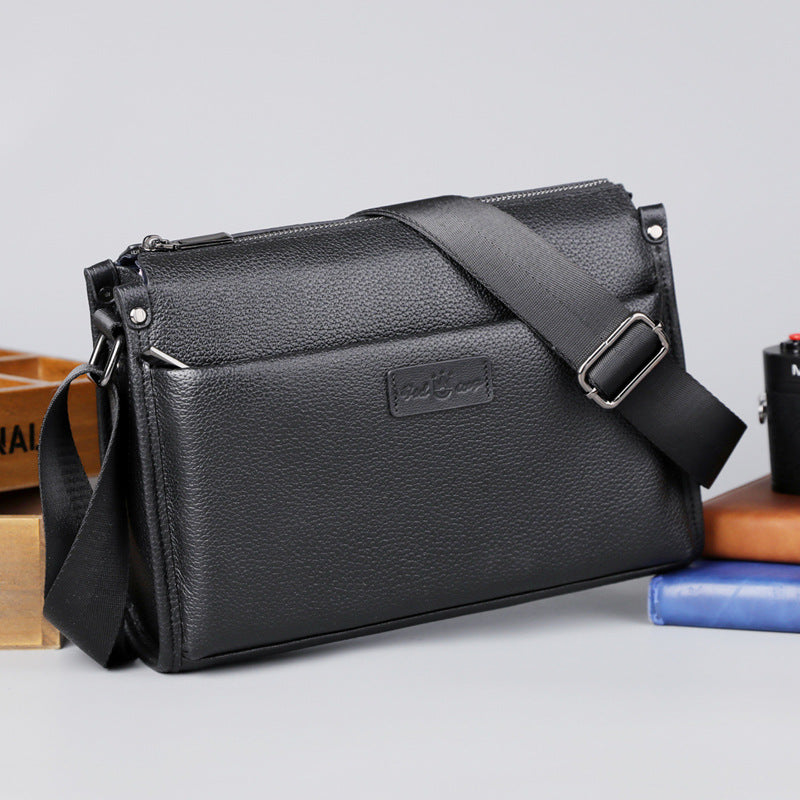 Men's Layer Cowhide Business Commute Boys Genuine Leather Bags
